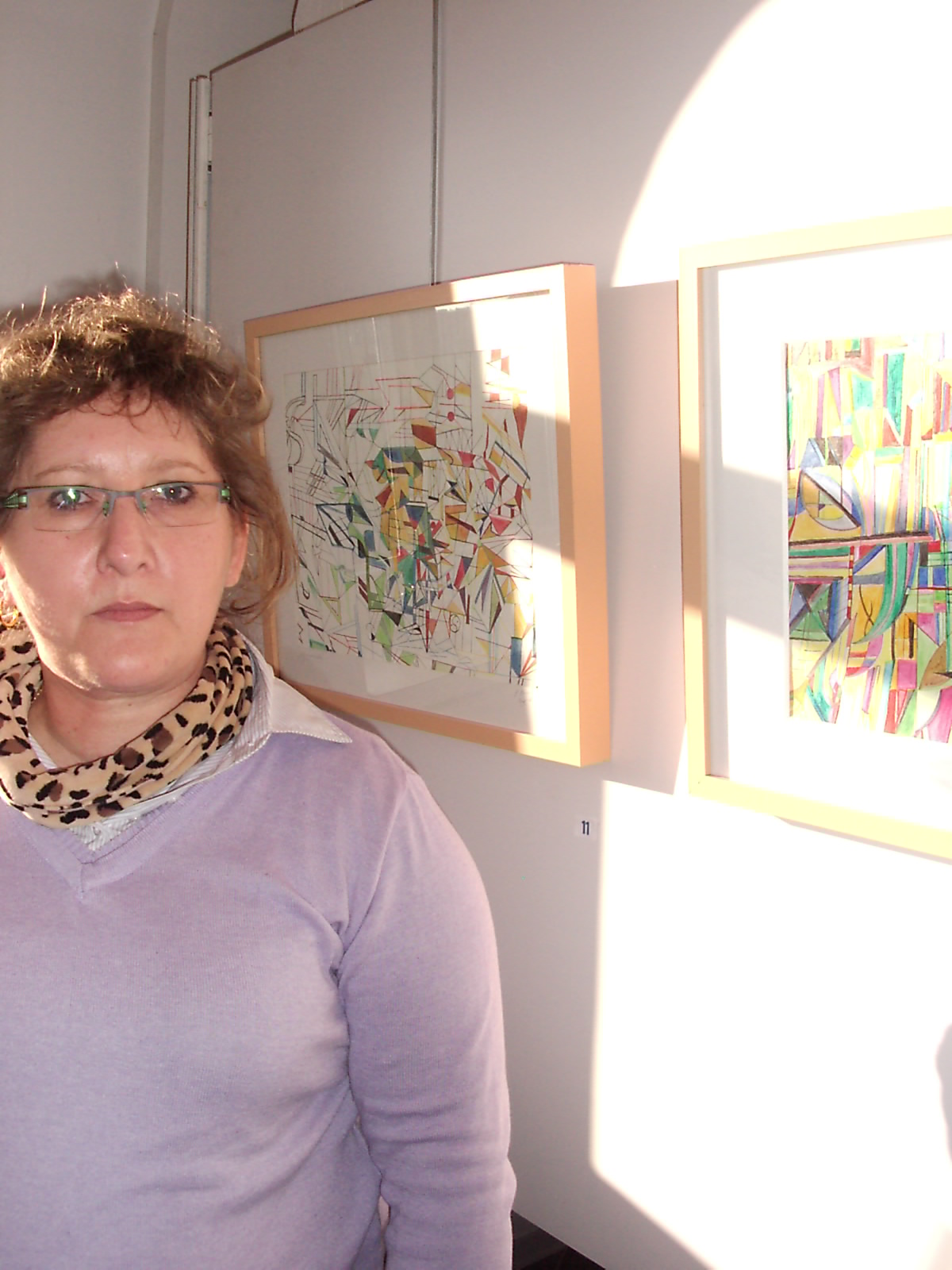 Gertrud Hessedenz am 19.3. beim Atelierfest des Malclub-Saar